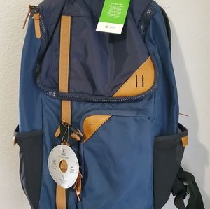 Swiss Tech La Tzoumaz Backpack Blue Tan School Lap